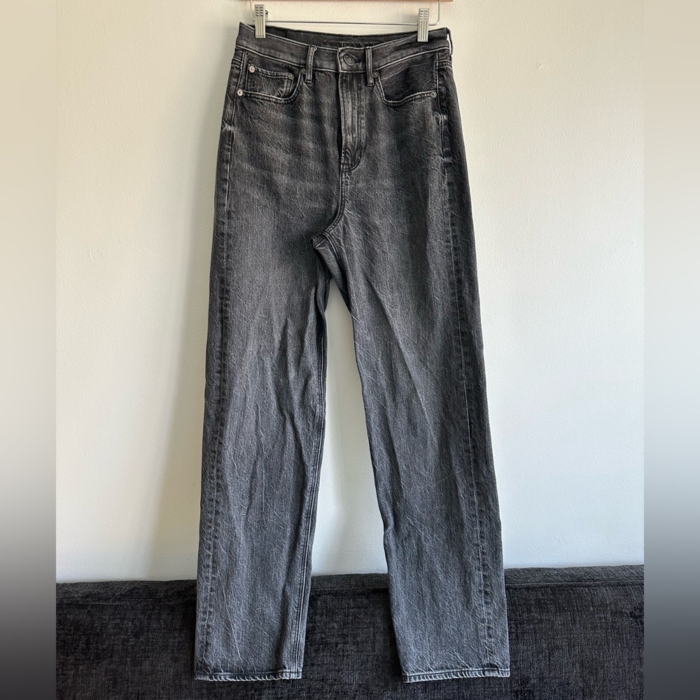 AE "Baggy Jean" High Rise Straight Jeans 90's Loose fit Size 4 Long‎